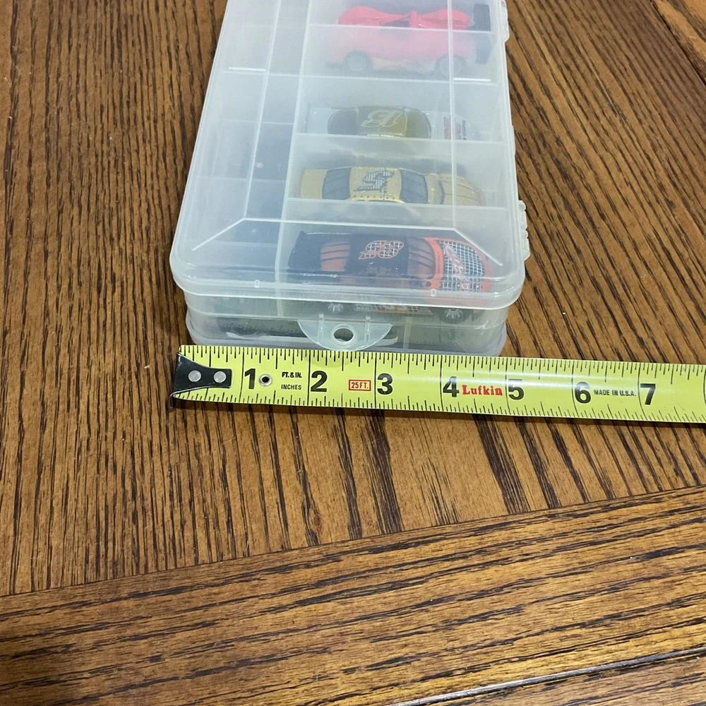 Set of 12 Die-Cast Toy Cars in 2 sided Storage Case